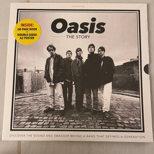 Oasis The Story Vinyl Record with Book and Poster